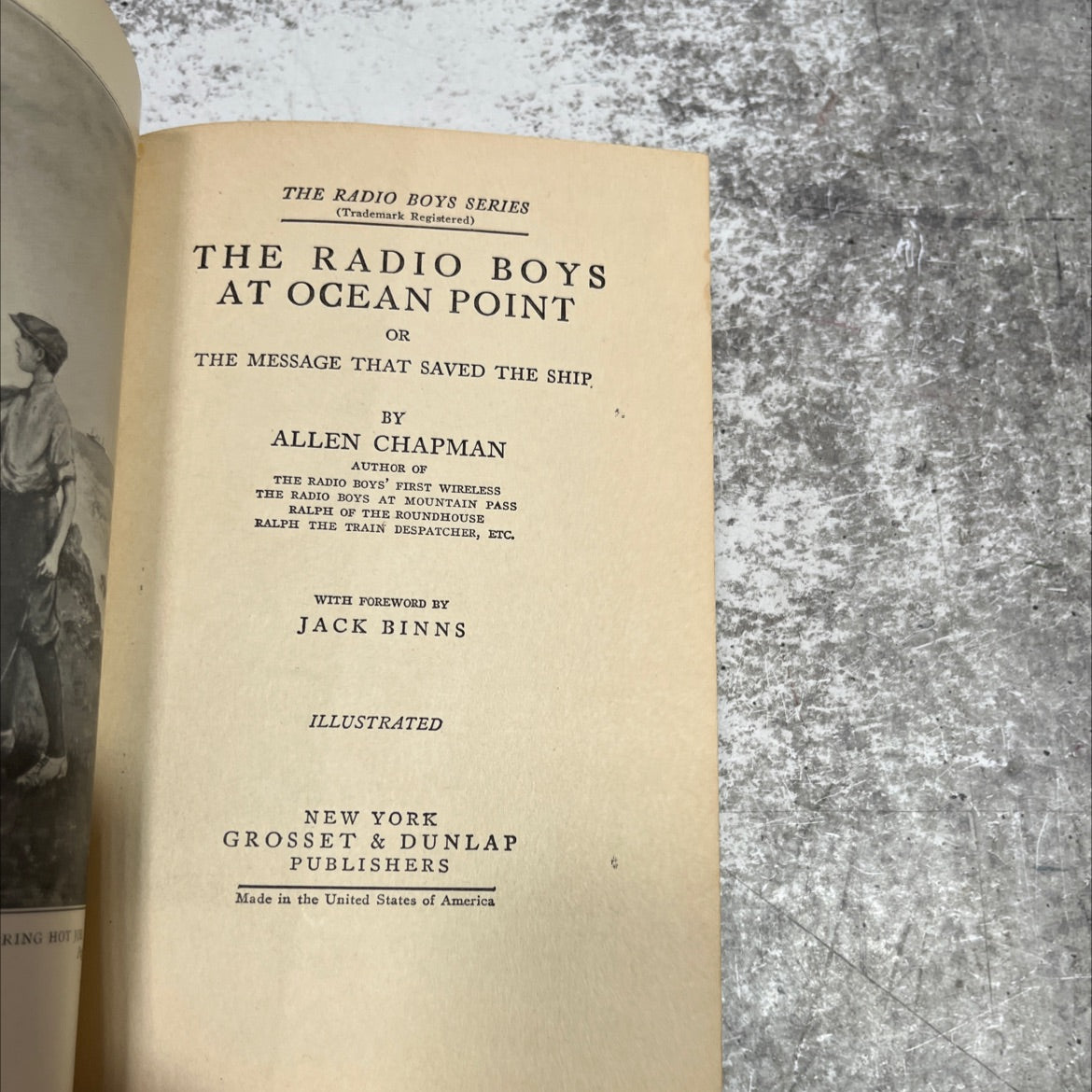 the radio boys at ocean point or the message that saved the ship book, by allen chapman, 1922 Hardcover image 2
