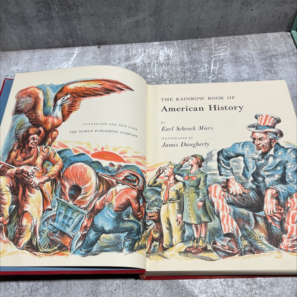 the rainbow book of american history book, by Earl Schenck Miers, 1955 Hardcover image 2