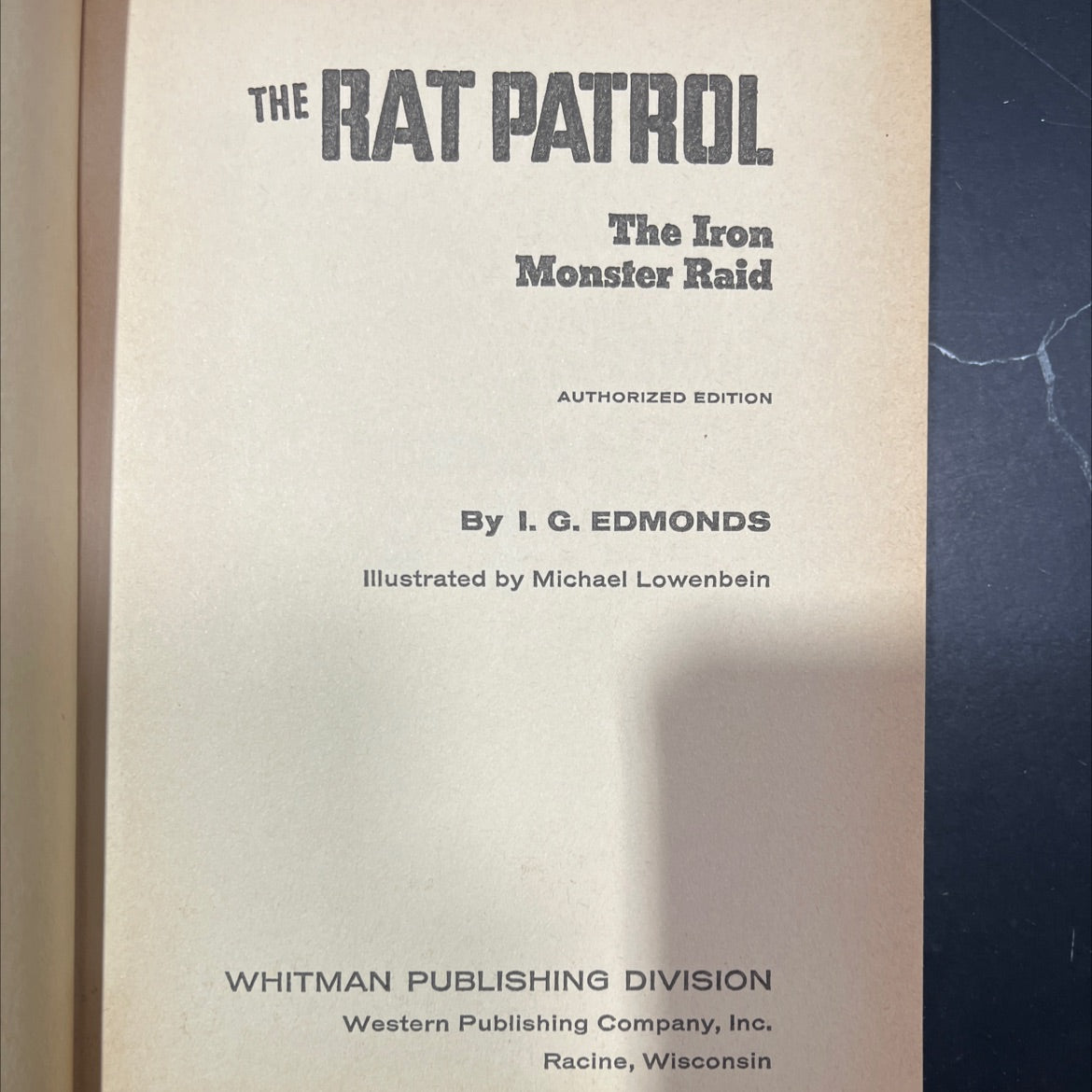 the rat patrol the iron monster raid book, by I. G. edmonds, 1968 Hardcover image 2