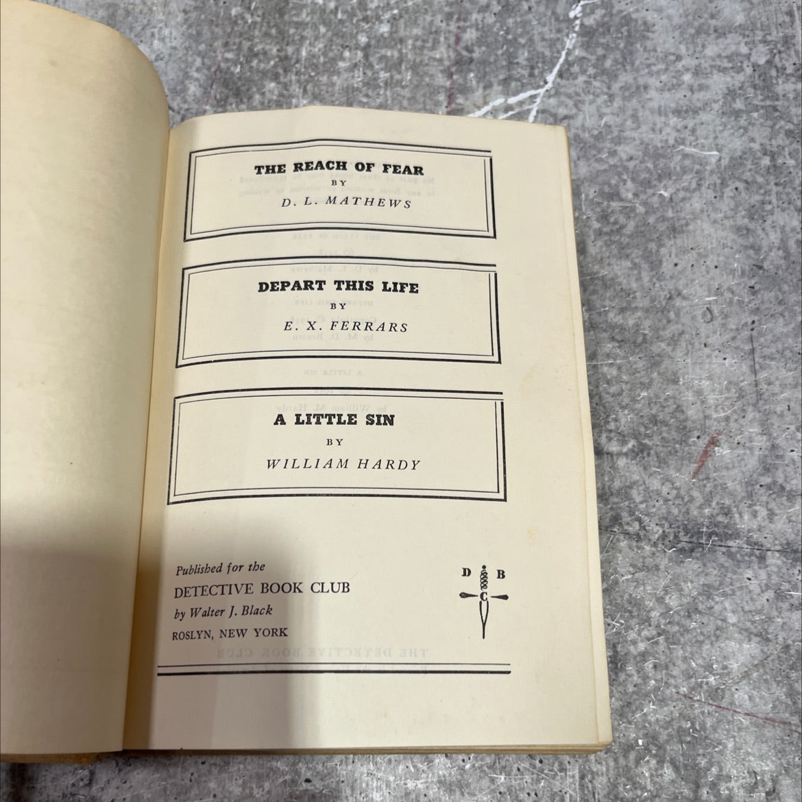 the reach of fear book, by d. l. mathews, 1958 Hardcover image 2