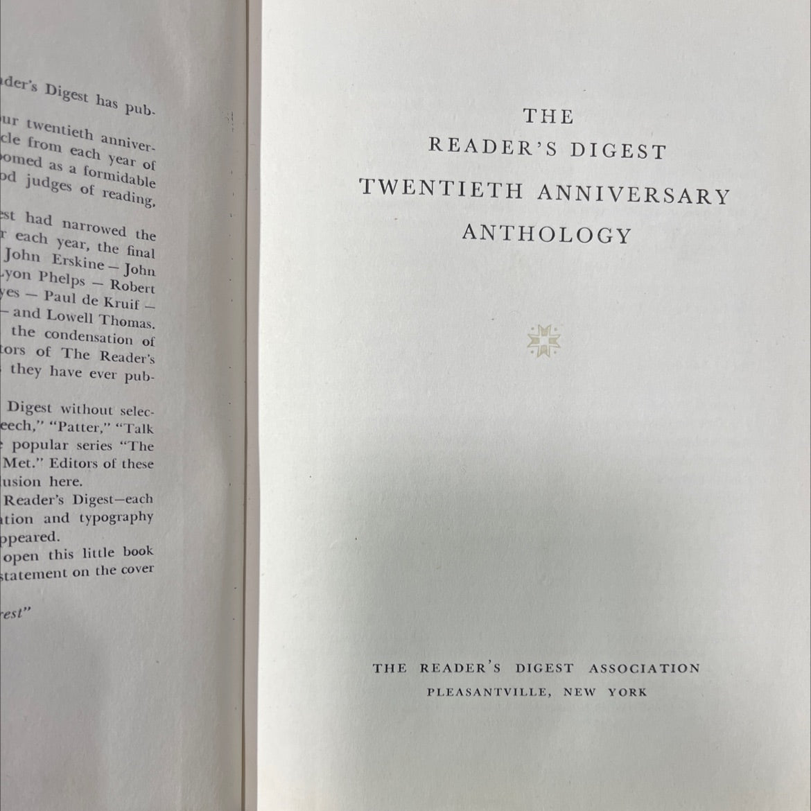 the reader's digest twentieth anniversary anthology book, by unknown, 1941 Hardcover image 2