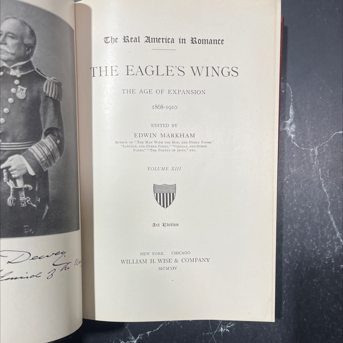 the real america in romance the eagle's wings the age of expansion 1868-1910 book, by edwin markham, 1914 Hardcover image 2