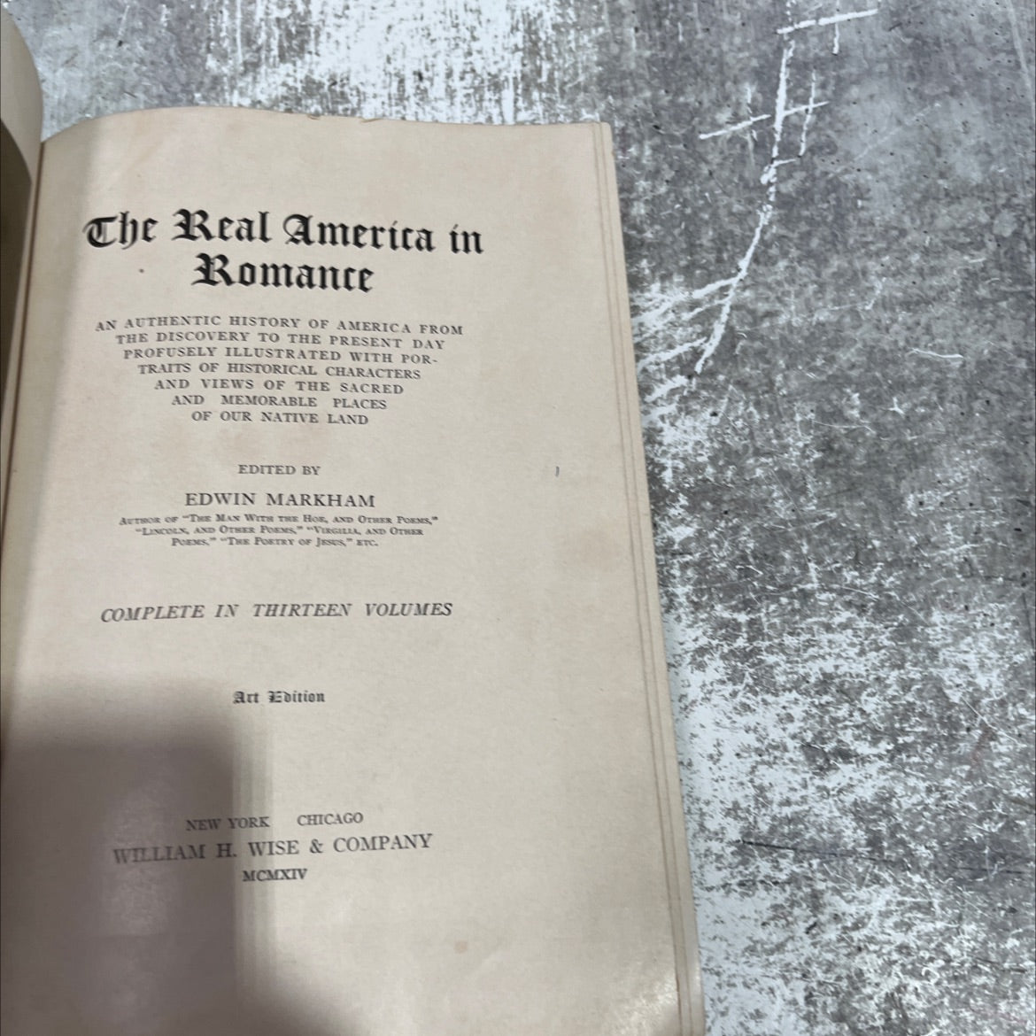 the real america in romance book, by edwin markham, 1914 Hardcover image 2