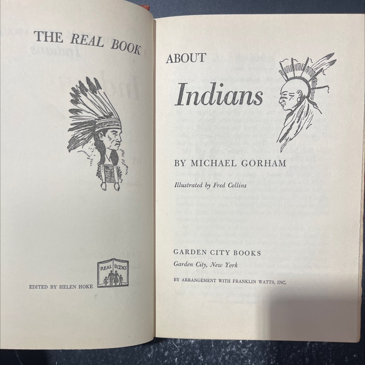 the real book about indians book, by michael gorham, 1953 Hardcover image 2
