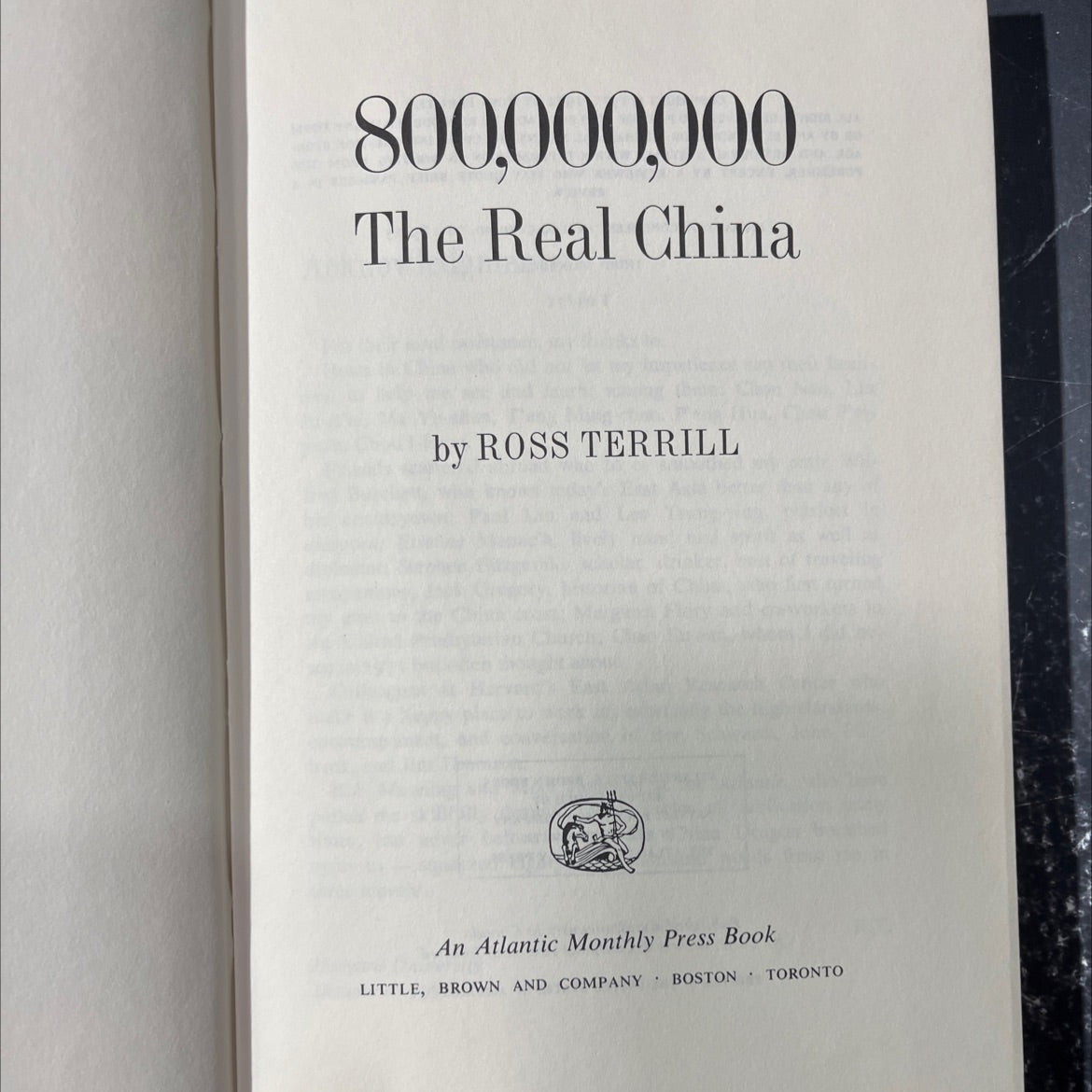 the real china book, by ross terrill, 1972 Hardcover image 2