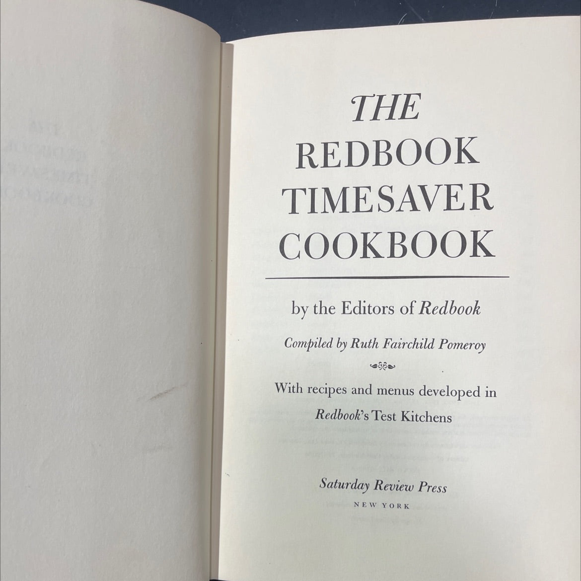 the redbook timesaver cookbook book, by editors of redbook, compiled by ruth fairchild pomeroy, 1972 Hardcover image 2