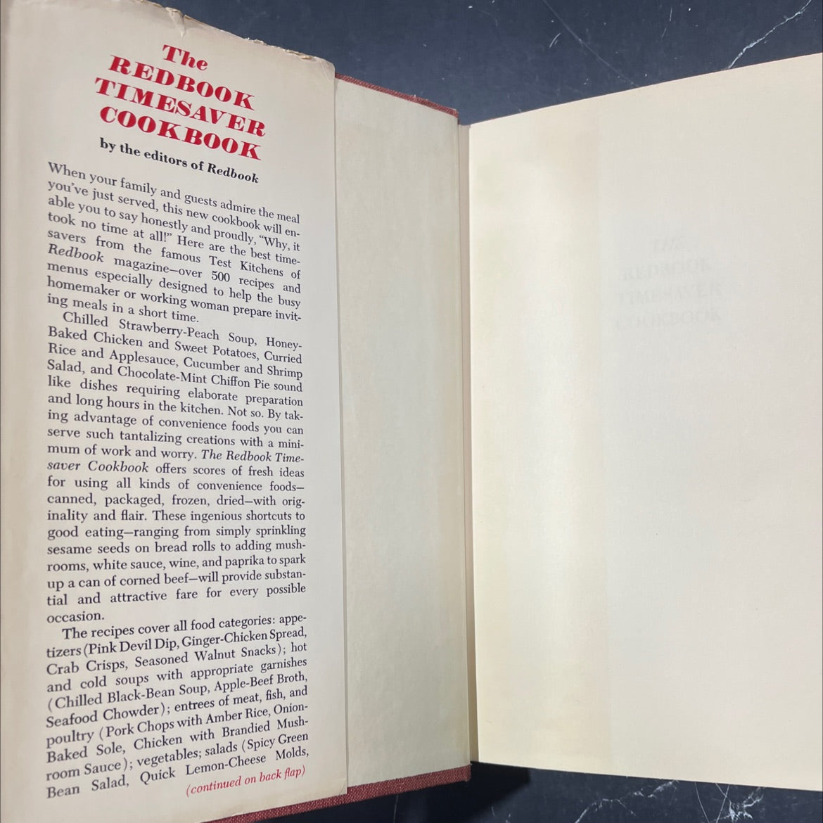 the redbook timesaver cookbook book, by editors of redbook, compiled by ruth fairchild pomeroy, 1972 Hardcover image 4