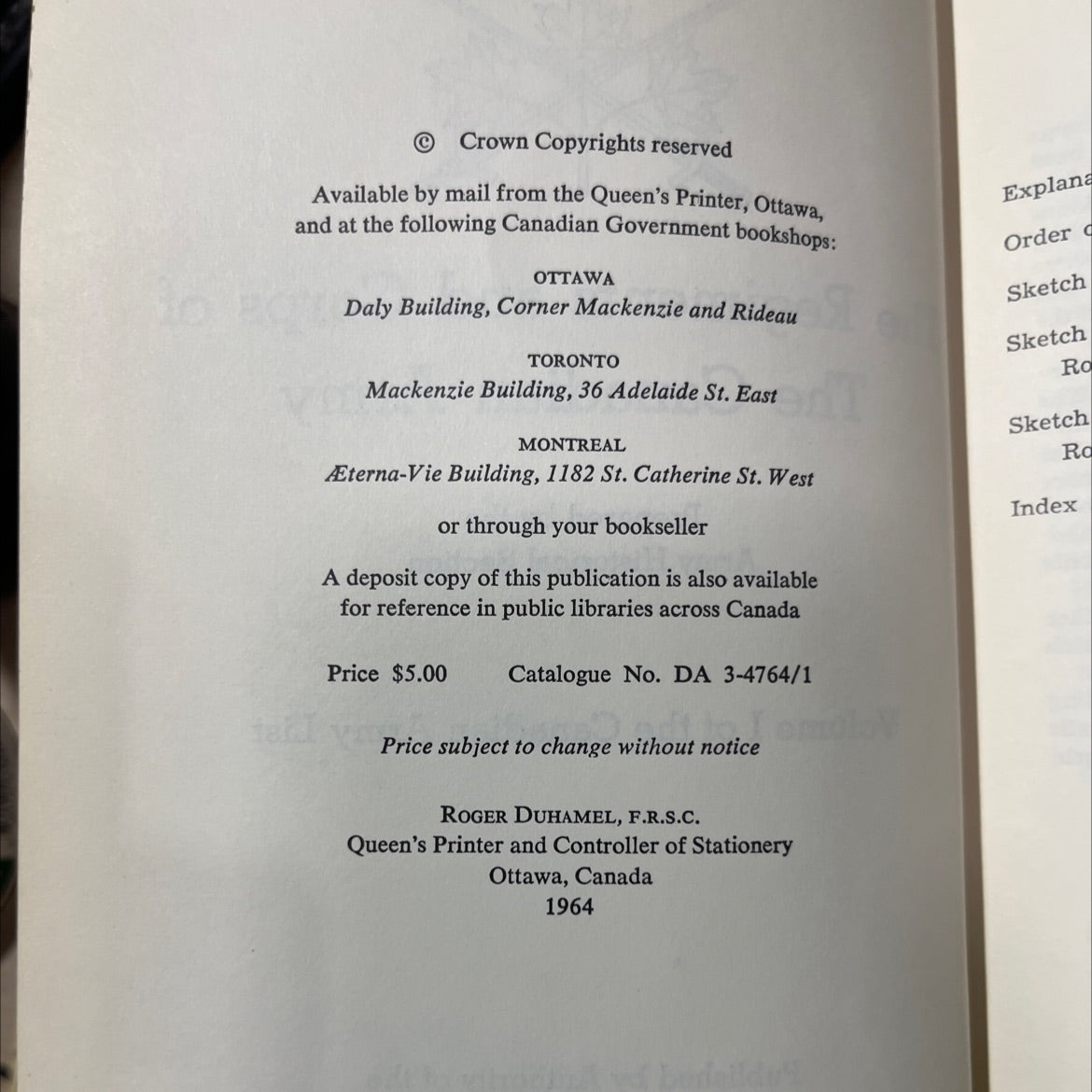 the regiments and corps of the canadian army book, by unknown, 1964 Hardcover image 3