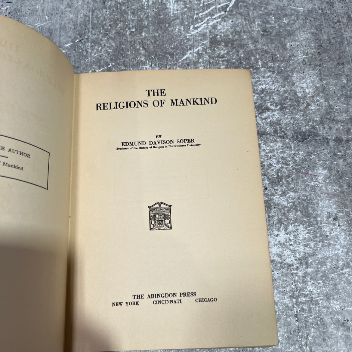 the religions of mankind book, by edmund davison soper, 1927 Hardcover image 2