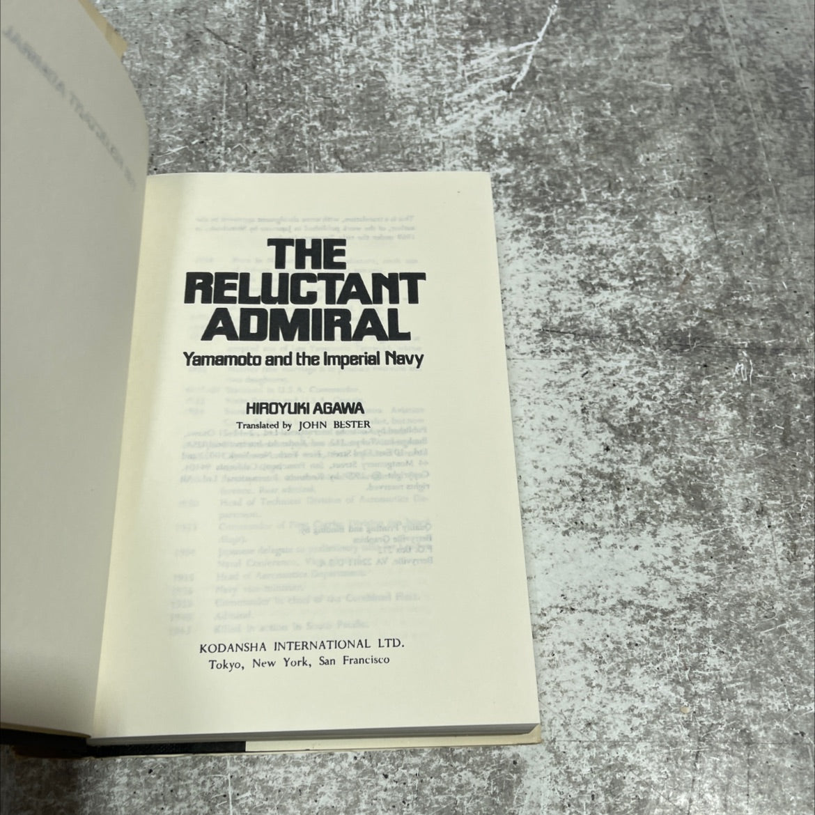 the reluctant admiral yamamoto and the imperial navy book, by hiroyuki agawa, 1979 Hardcover image 2