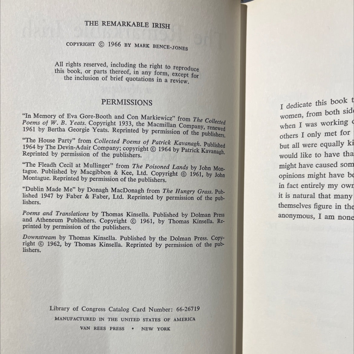 the remarkable irish chronicle of a land, a culture, a mystique book, by mark bence-jones, 1966 Hardcover image 3