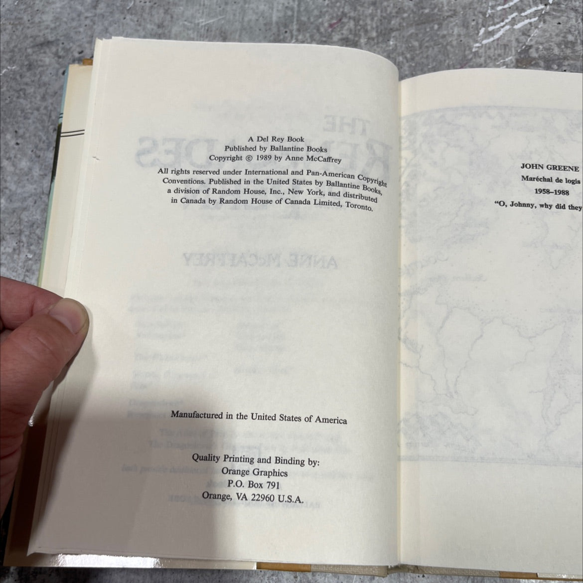 the renegades of pern book, by anne mccaffrey, 1989 Hardcover image 3