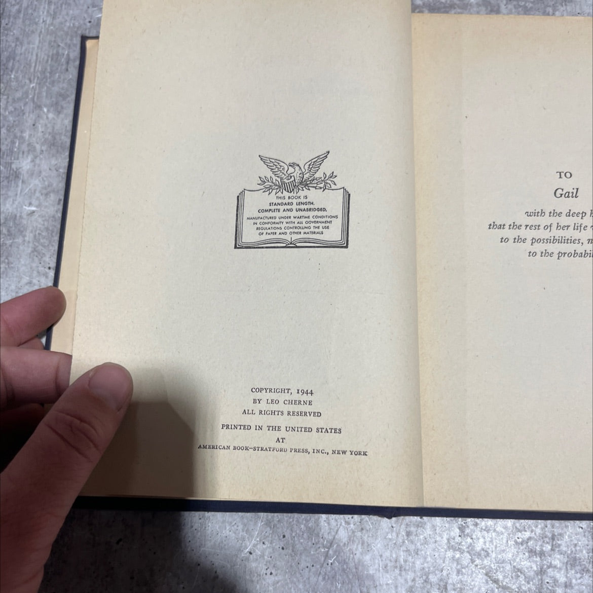 the rest of your life book, by leo cherne, 1944 Hardcover image 3