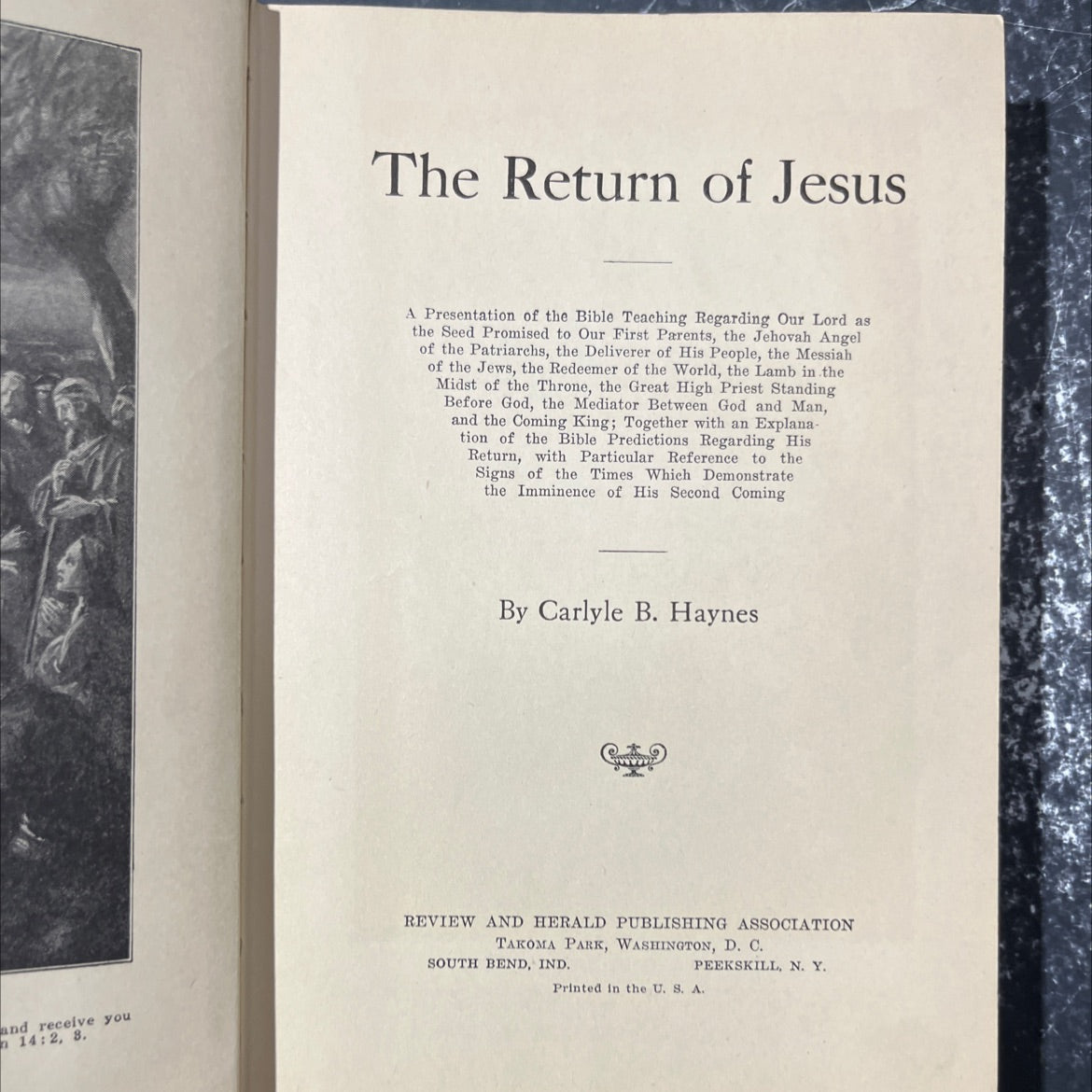the return of jesus book, by carlyle b. haynes, 1926 Hardcover image 2