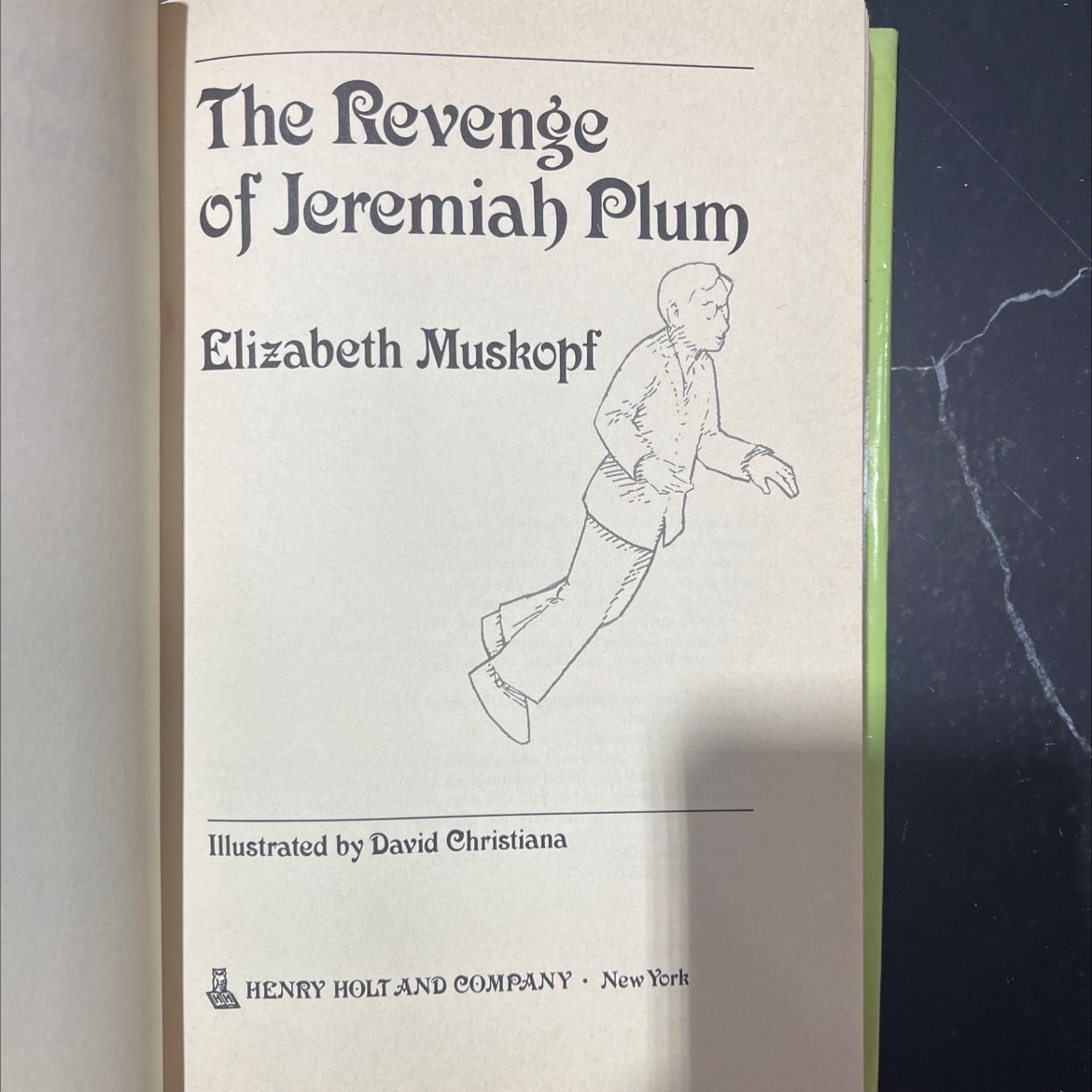 the revenge of jeremiah plum book, by Elizabeth Muskopf, 1987 Hardcover image 2
