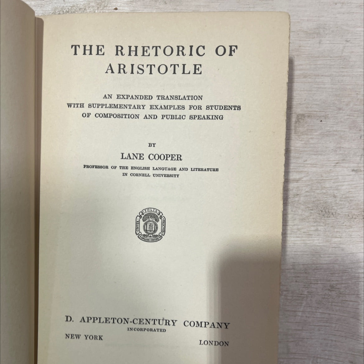the rhetoric of aristotle an expanded translation with supplementary examples for students of composition and public image 2