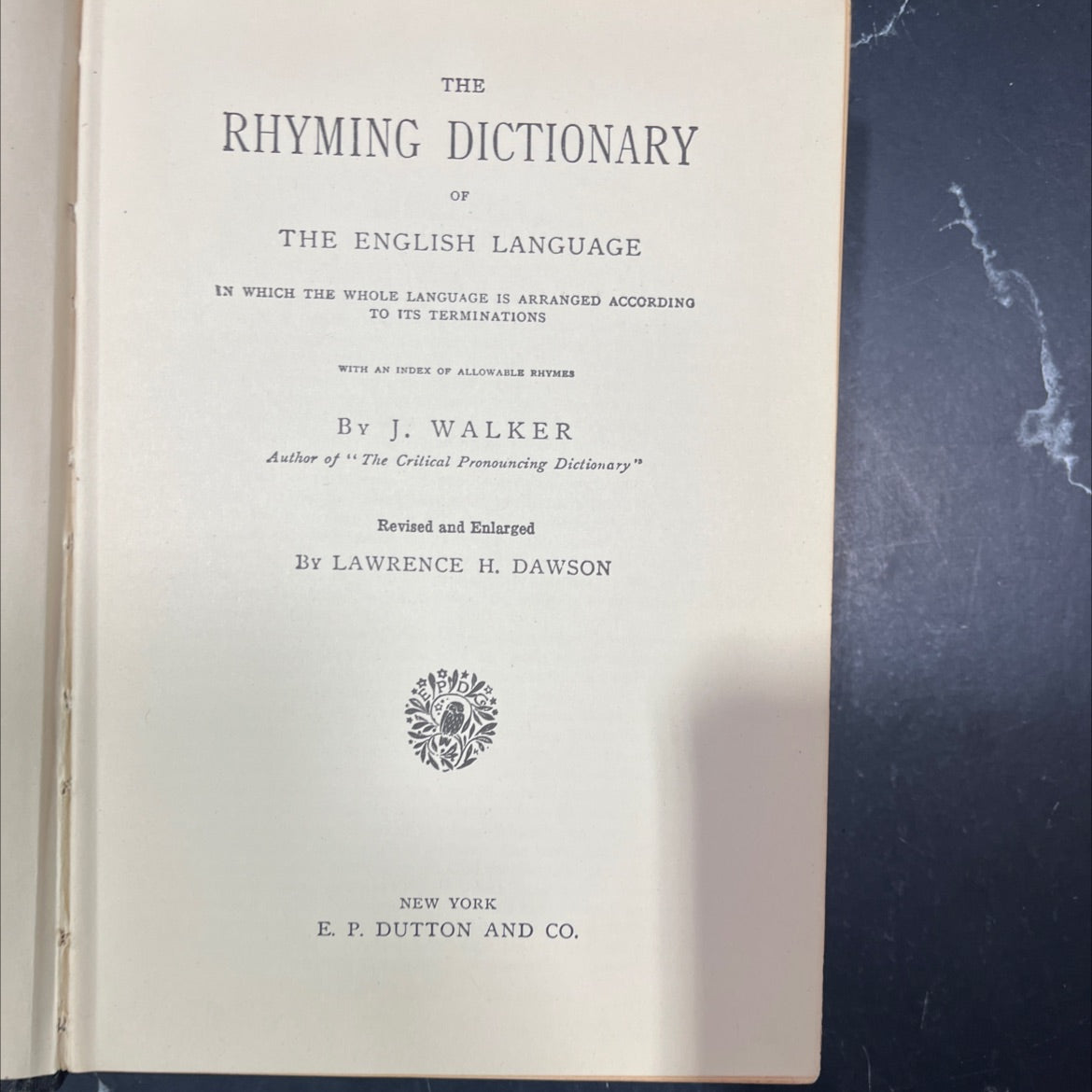 the rhyming dictionary of the english language in which the whole language is arranged according to its terminatons image 2