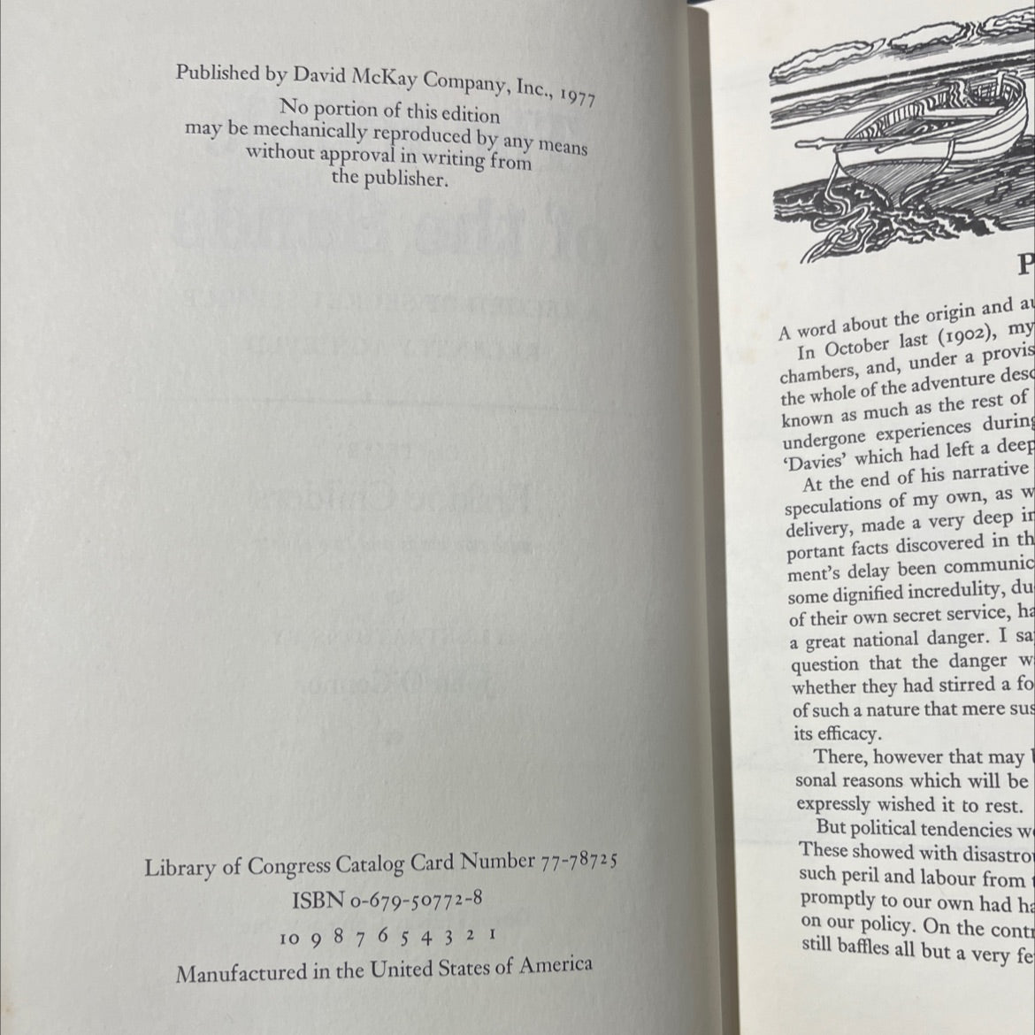 the riddle of the sands a record of secret service recently achieved book, by erskine childers, 1977 Hardcover image 3