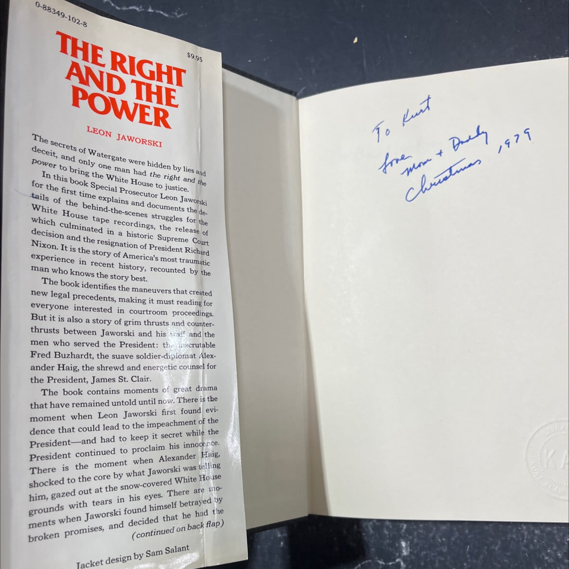 the right and the power book, by Leon Jaworski, 1976 Hardcover image 4
