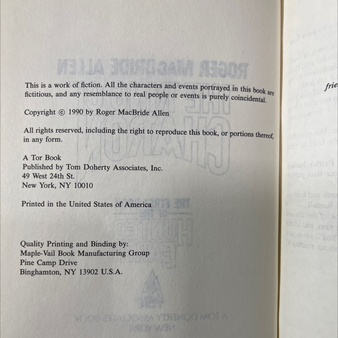 the ring of charon book, by roger macbride allen, 1990 Hardcover image 3