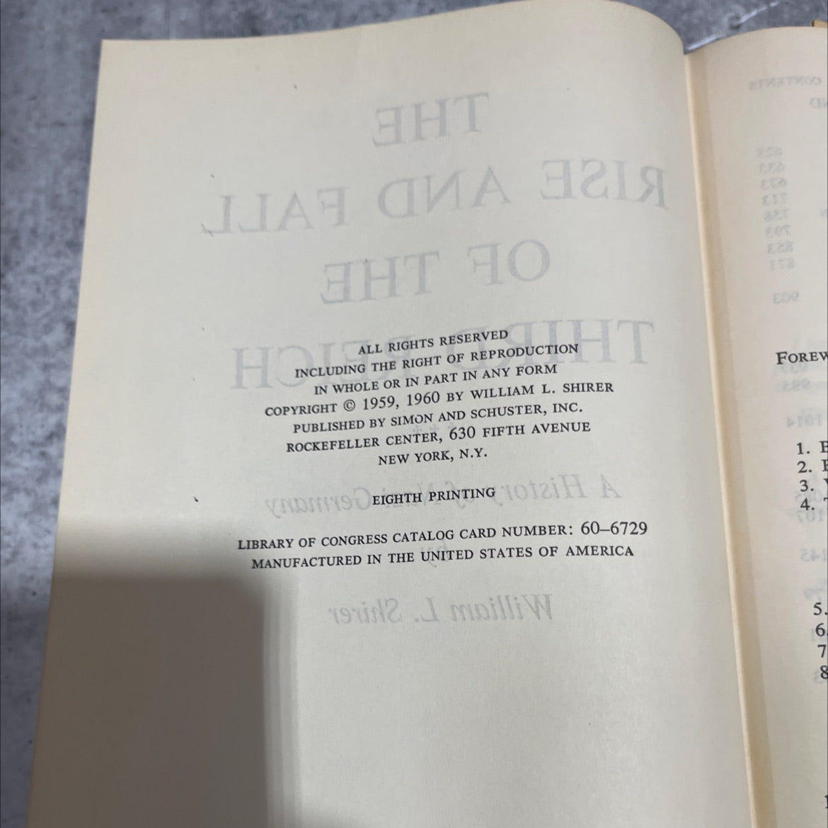 the rise and fall of the third reich book, by william l. shirer, 1960 Hardcover image 3