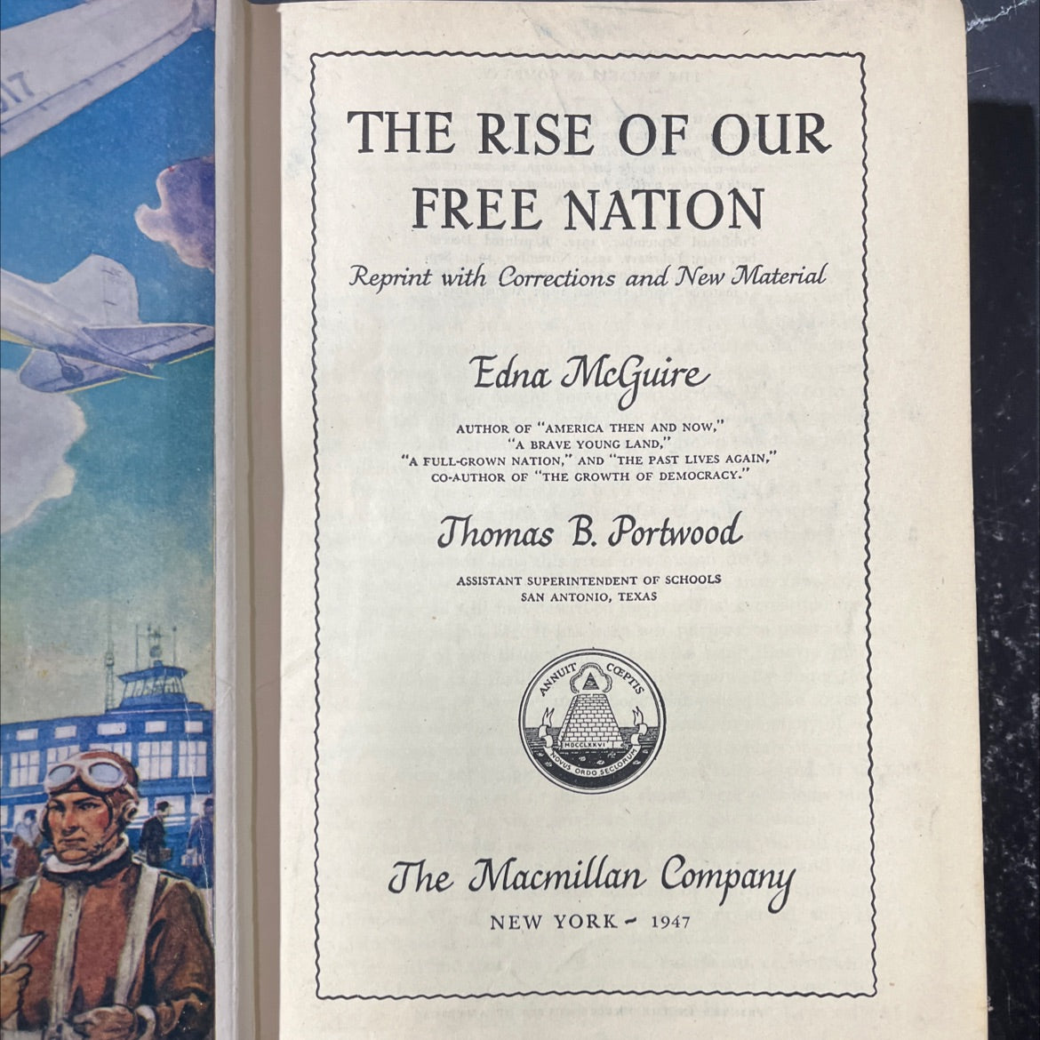 the rise of our free nation book, by Edna McGuire, 1947 Hardcover image 2