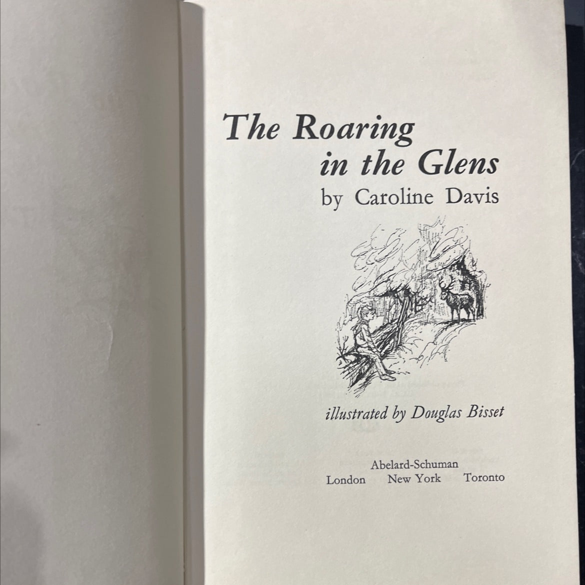 the roaring in the glens book, by Caroline Davis, 1967 Hardcover image 2