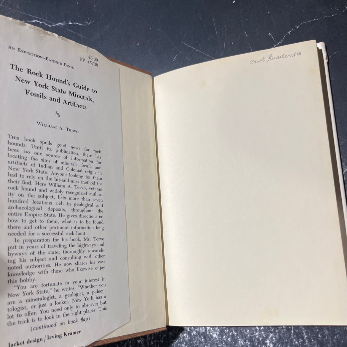 the rock hound's guide to new york state minerals, fossils and artifacts book, by william a. tervo, 1967 Hardcover image 4