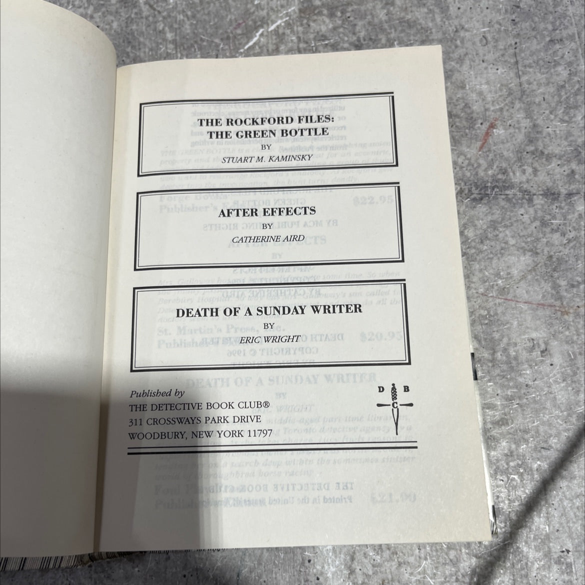 the rockford files: the green bottle book, by stuart m. kaminsky, 1996 Hardcover image 2