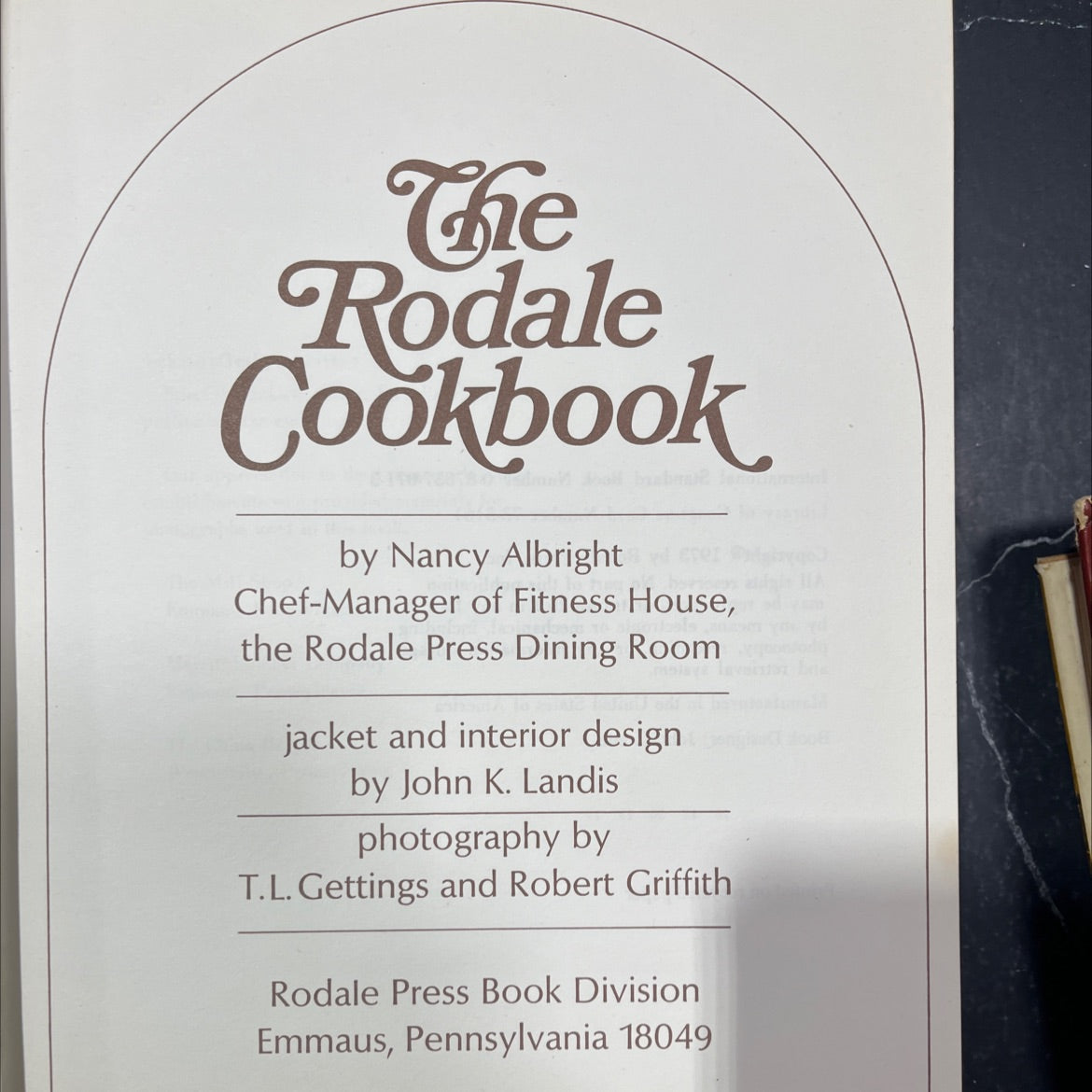 the rodale cookbook book, by Nancy Albright, 1973 Hardcover image 2