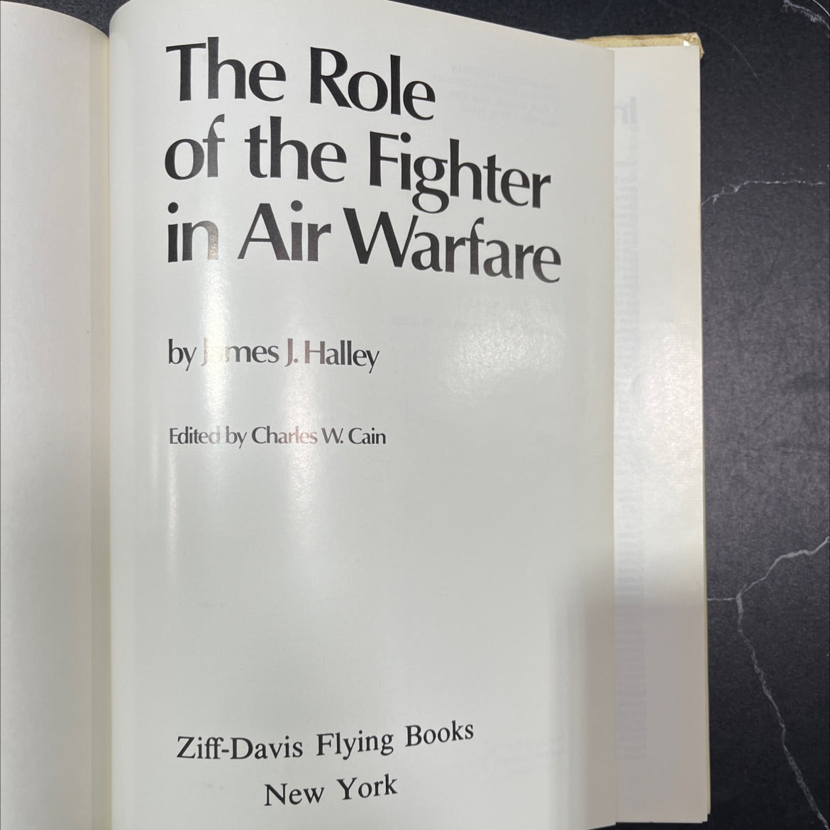the role of the fighter in air warfare book, by mes j. halley, 1978 Hardcover image 2