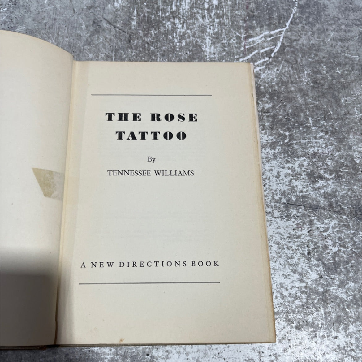 the rose tattoo book, by tennessee williams, 1951 Hardcover image 2