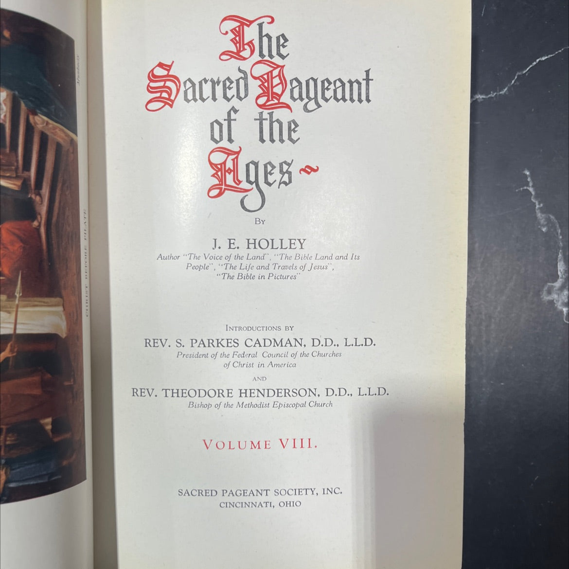 the sacred pageant of the ages book, by j. e. holley, 1927 Hardcover image 2