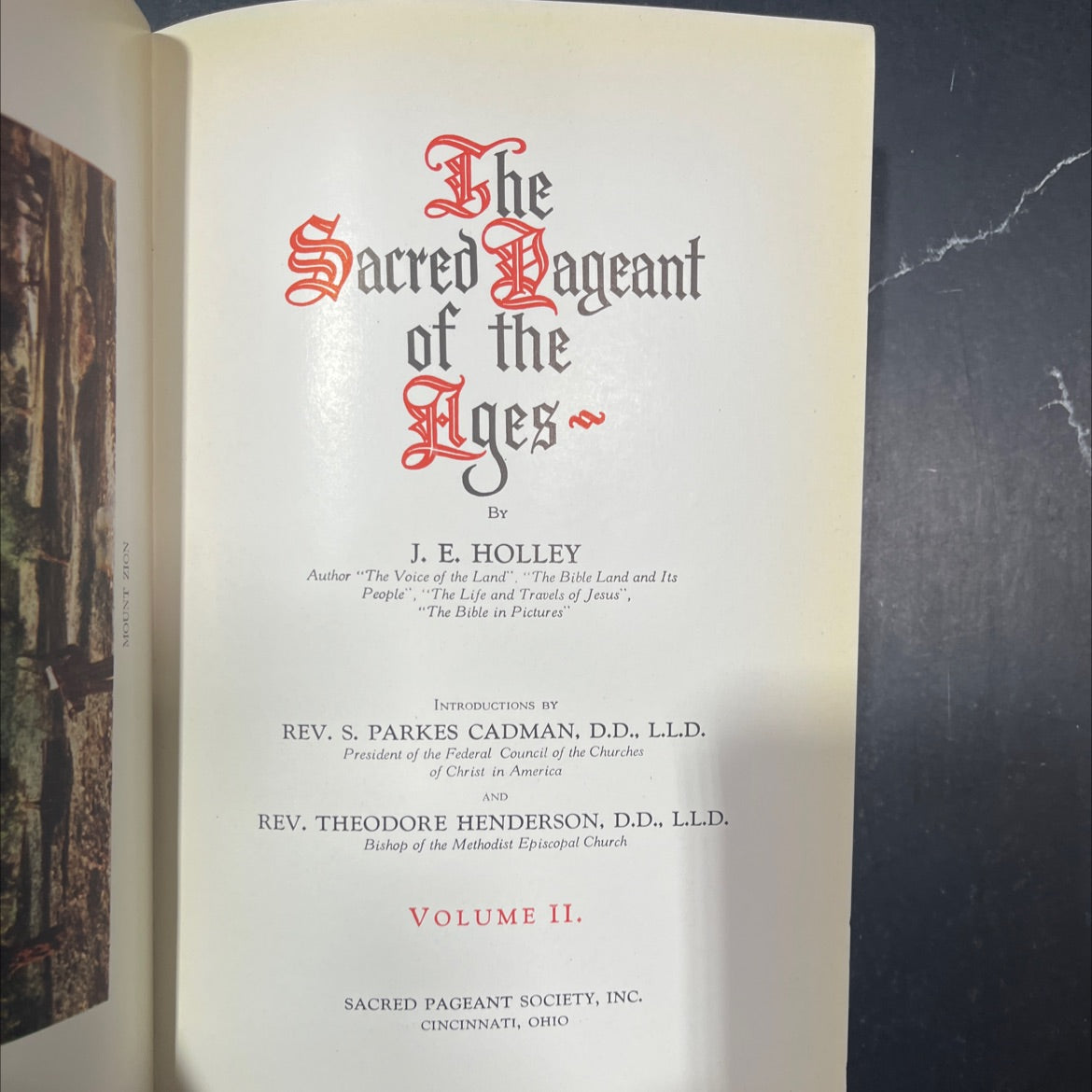 the sacred pageant of the ages book, by j. e. holley, 1927 Hardcover image 2