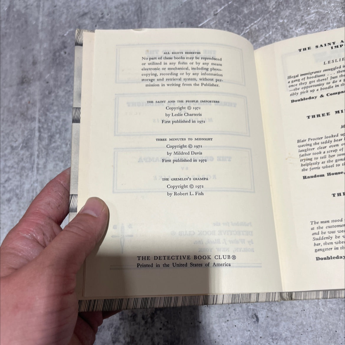 the saint and the people importers book, by leslie charteris, 1972 Hardcover image 3
