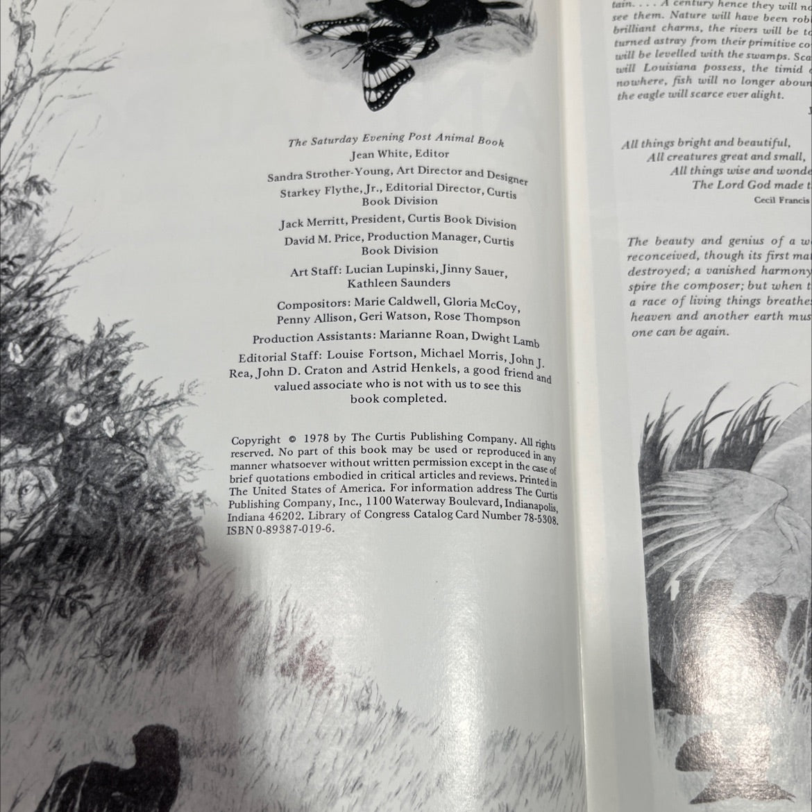 the saturday evening post animal book book, by jean white, 1978 Hardcover image 3