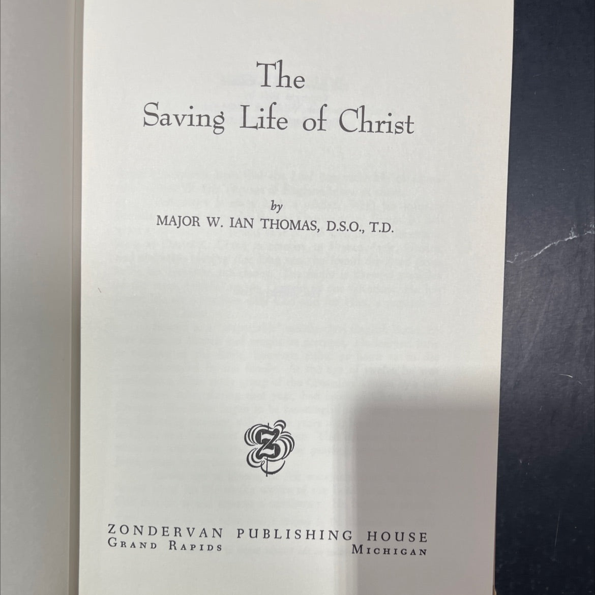 the saving life of christ book, by major w. ian thomas, 1961 Hardcover image 2