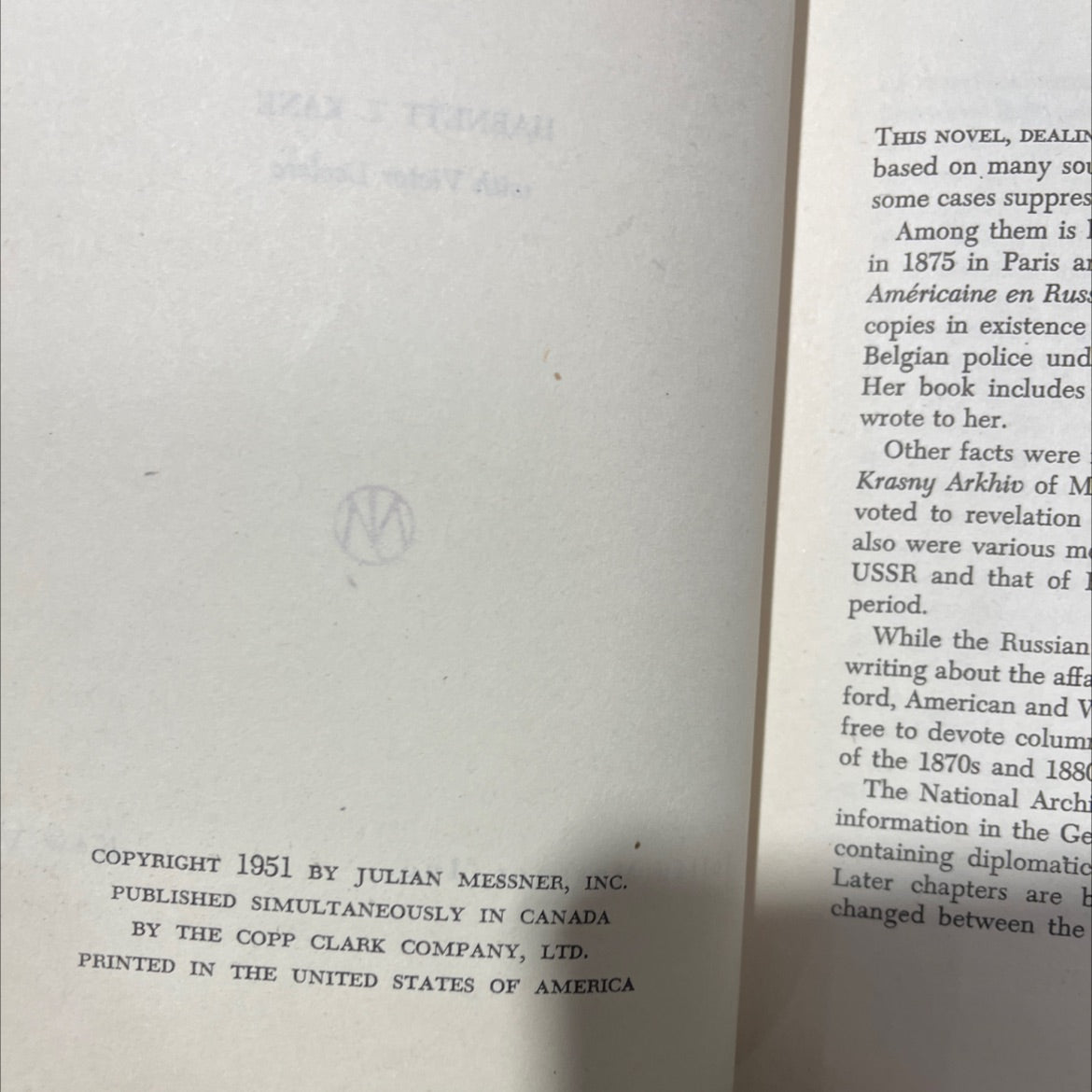 the scandalous mrs. blackford book, by harnett t. kane with victor leclerc, 1951 Hardcover image 3
