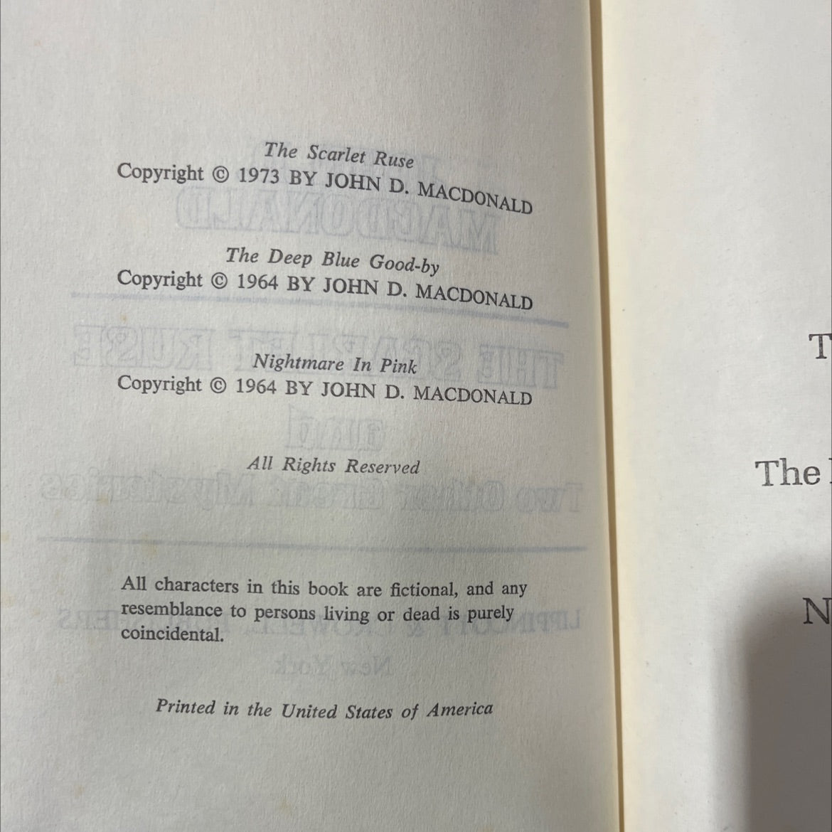 the scarlet ruse book, by john d. macdonald, 1973 Hardcover image 3