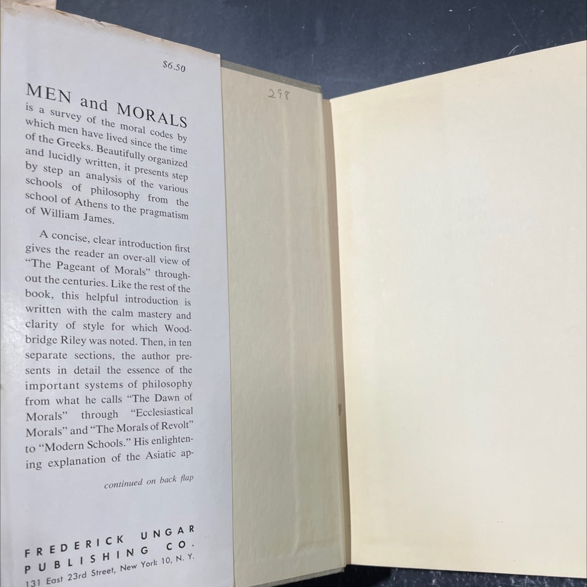 the school of athens men and morals the story of ethics book, by woodbridge riley, 1960 Hardcover image 4