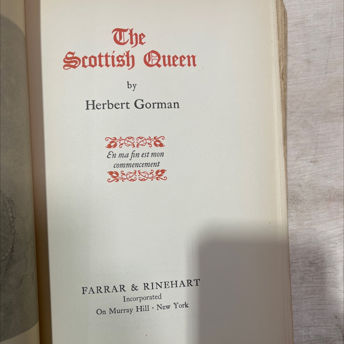 the scottish queen book, by herbert gorman, 1932 Hardcover, Antique image 2