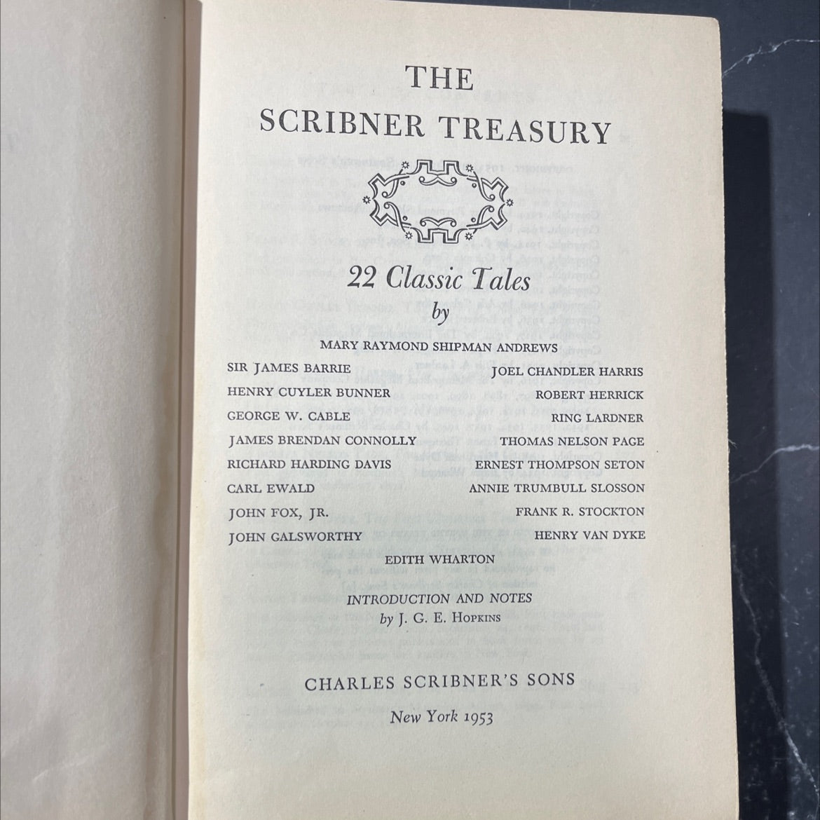 the scribner treasury 22 classic tales book, by mary raymond shipman andrews, sir james barrie, henry cuyler bunner, image 2