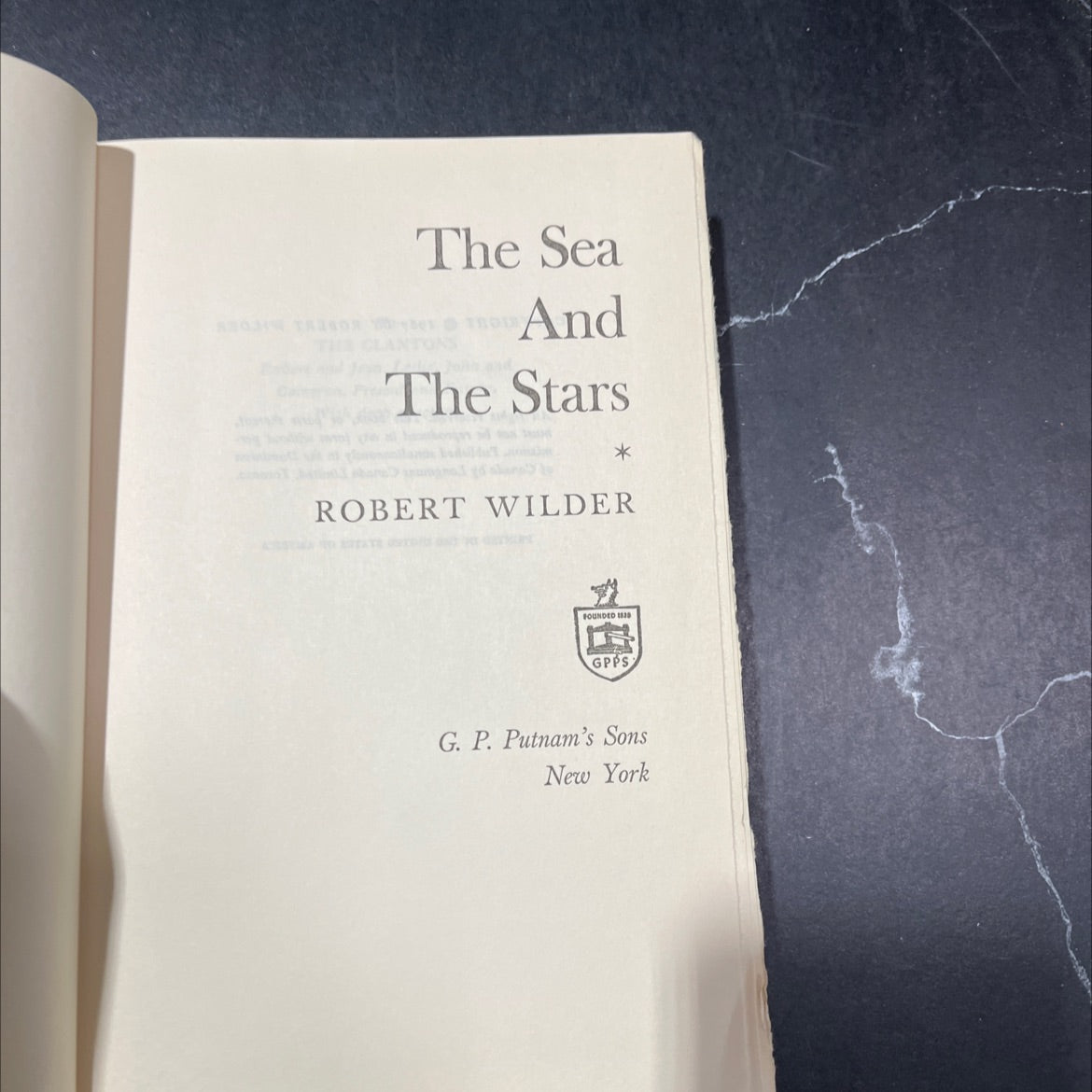 the sea the clantons and the stars book, by robert wilder, 1967 Hardcover image 2