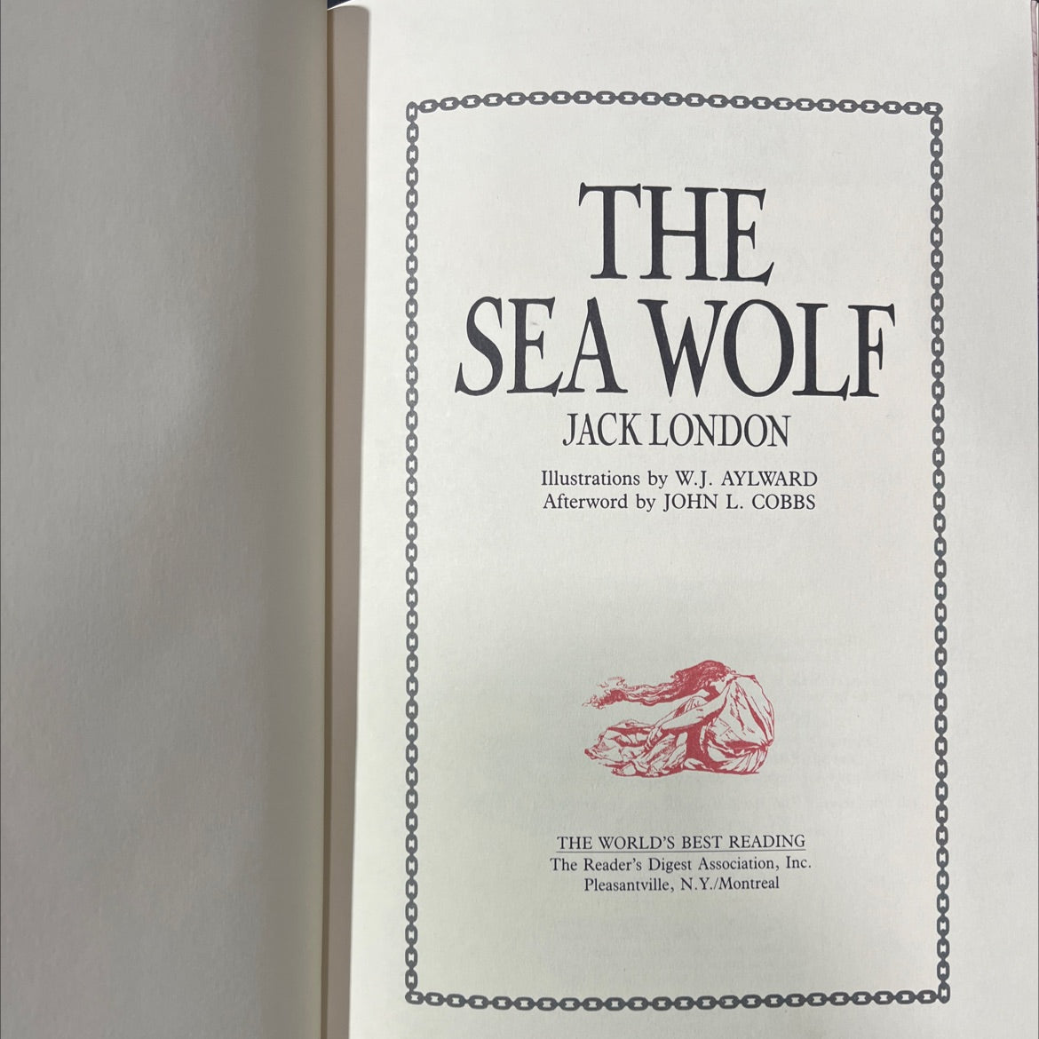the sea wolf book, by jack london, 1989 Hardcover image 2