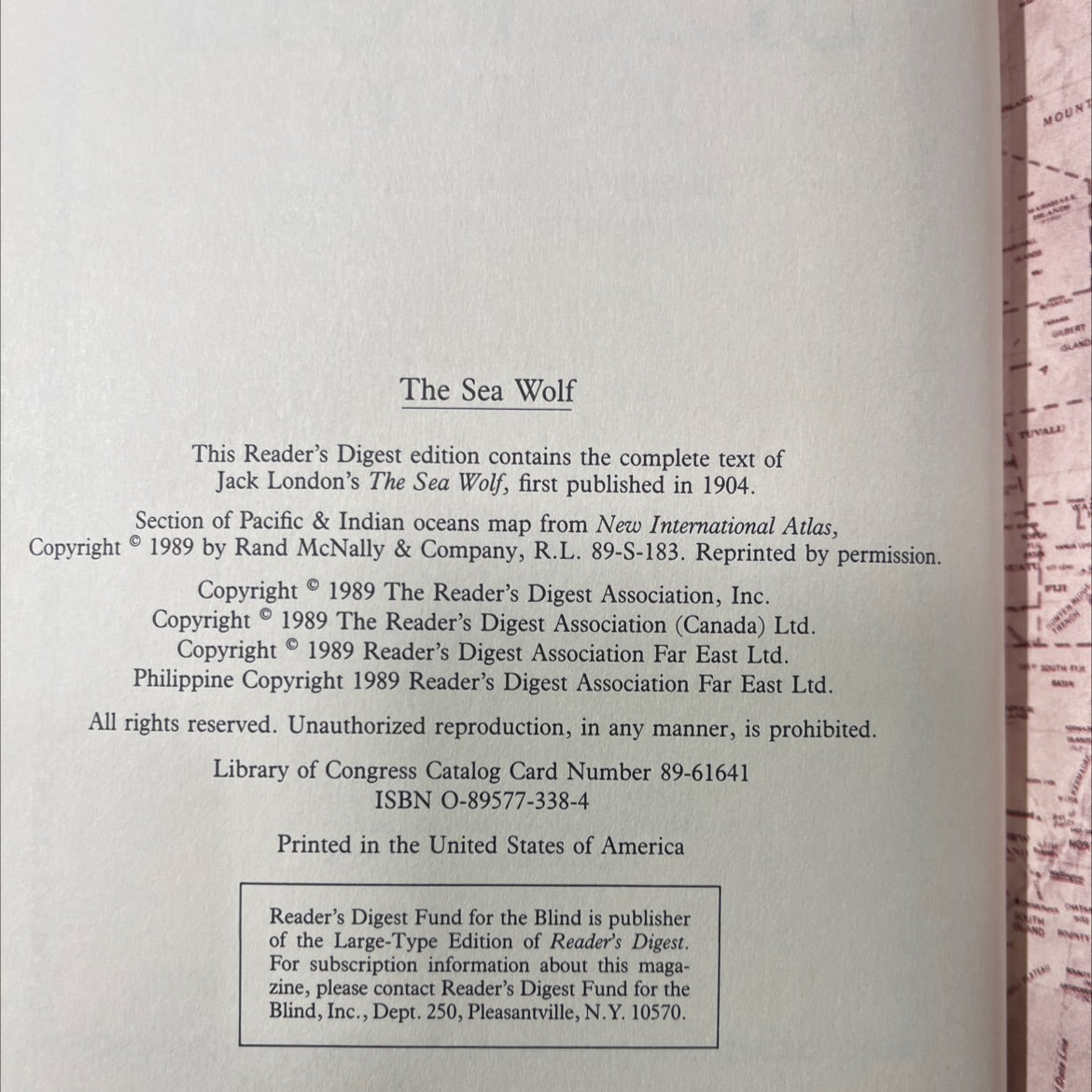 the sea wolf book, by jack london, 1989 Hardcover image 3