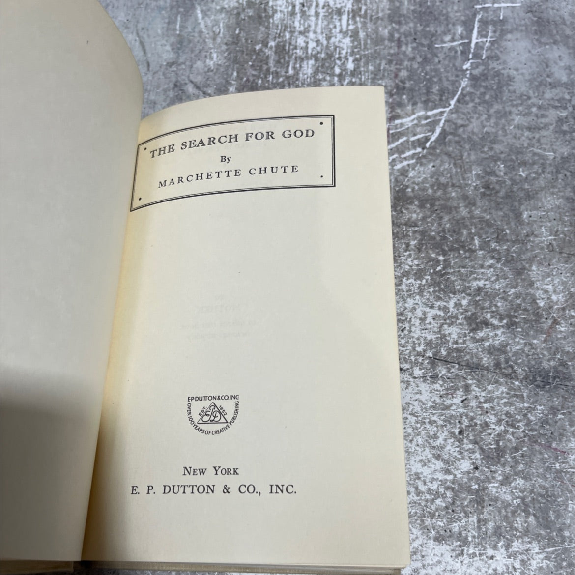 the search for god book, by marchette chute, 1956 Hardcover image 2