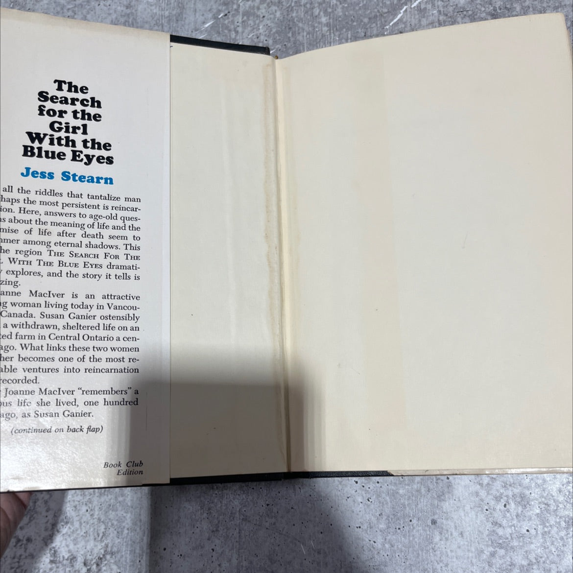 the search for the girl with the blue eyes book, by Jess Stearn, 1968 Hardcover image 4