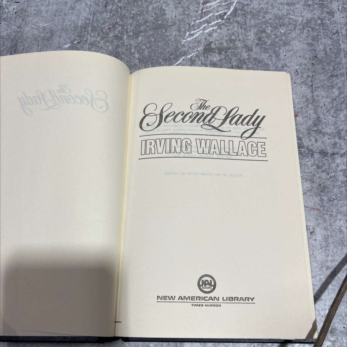 the second lady book, by irving wallace, 1980 Hardcover image 2