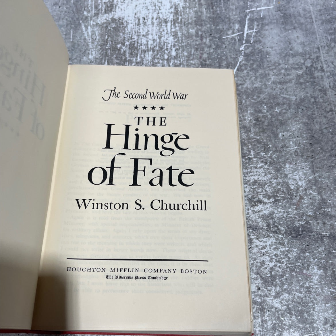 the second world war: the hinge of fate book, by winston s. churchill, 1950 Hardcover image 2