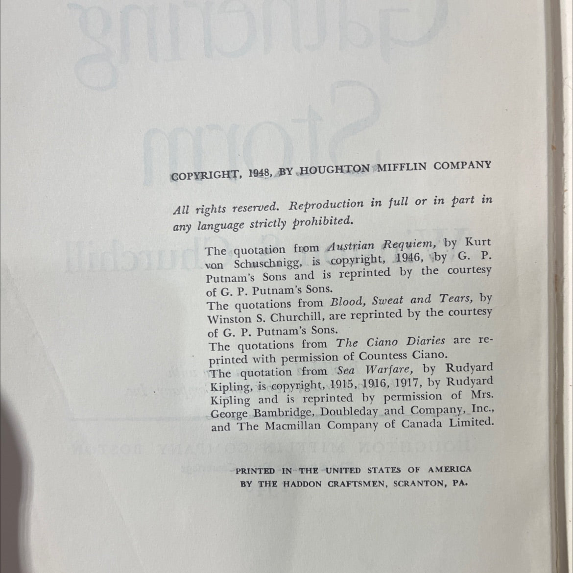 the second world war the gathering storm book, by winston s. churchill, 1948 Hardcover image 3